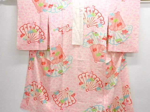 JAPANESE KIMONO / ANTIQUE HITOE JUBAN / KINSHA / KIKU